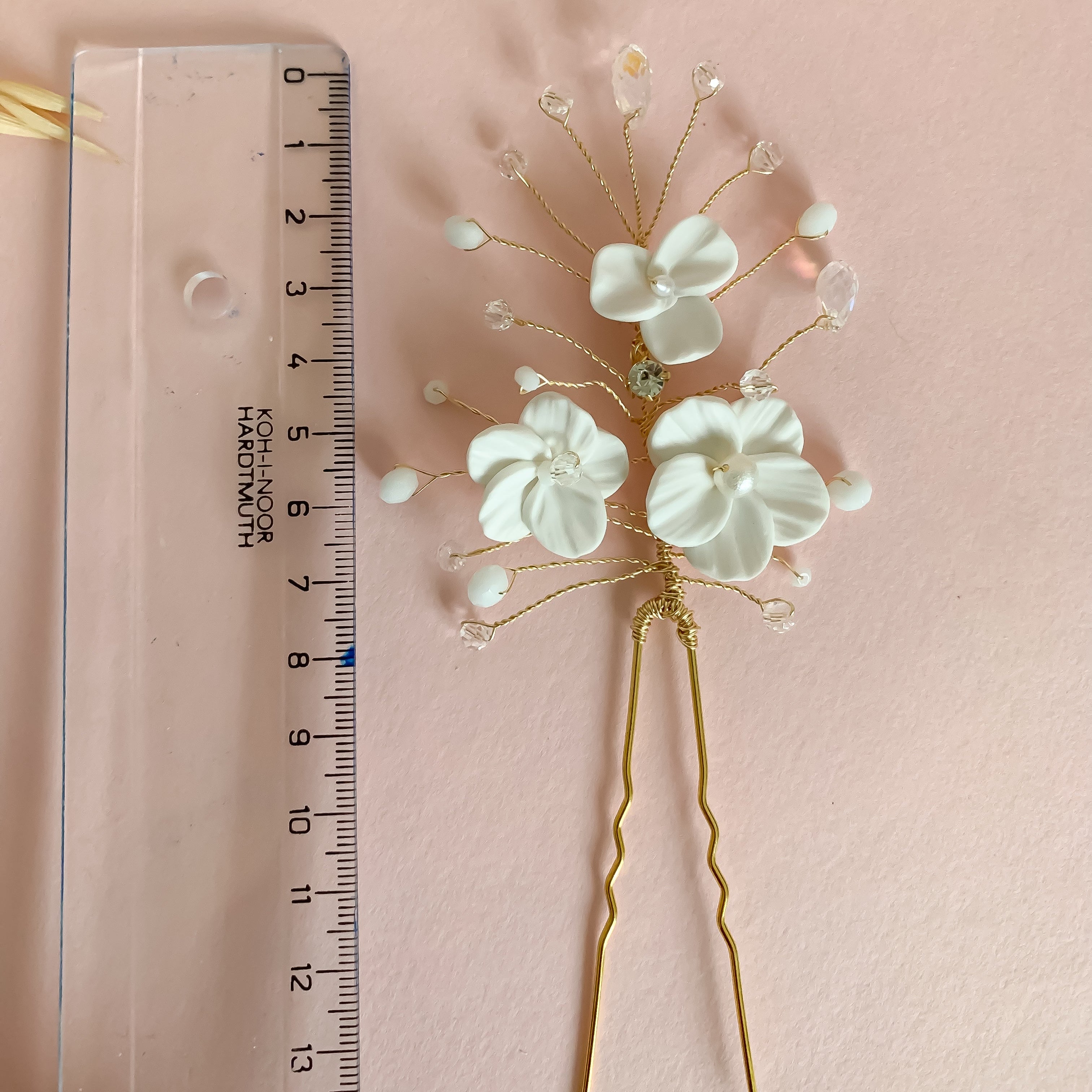 Bridal Flower Hair Pins: Pearl Wedding Hair Pieces