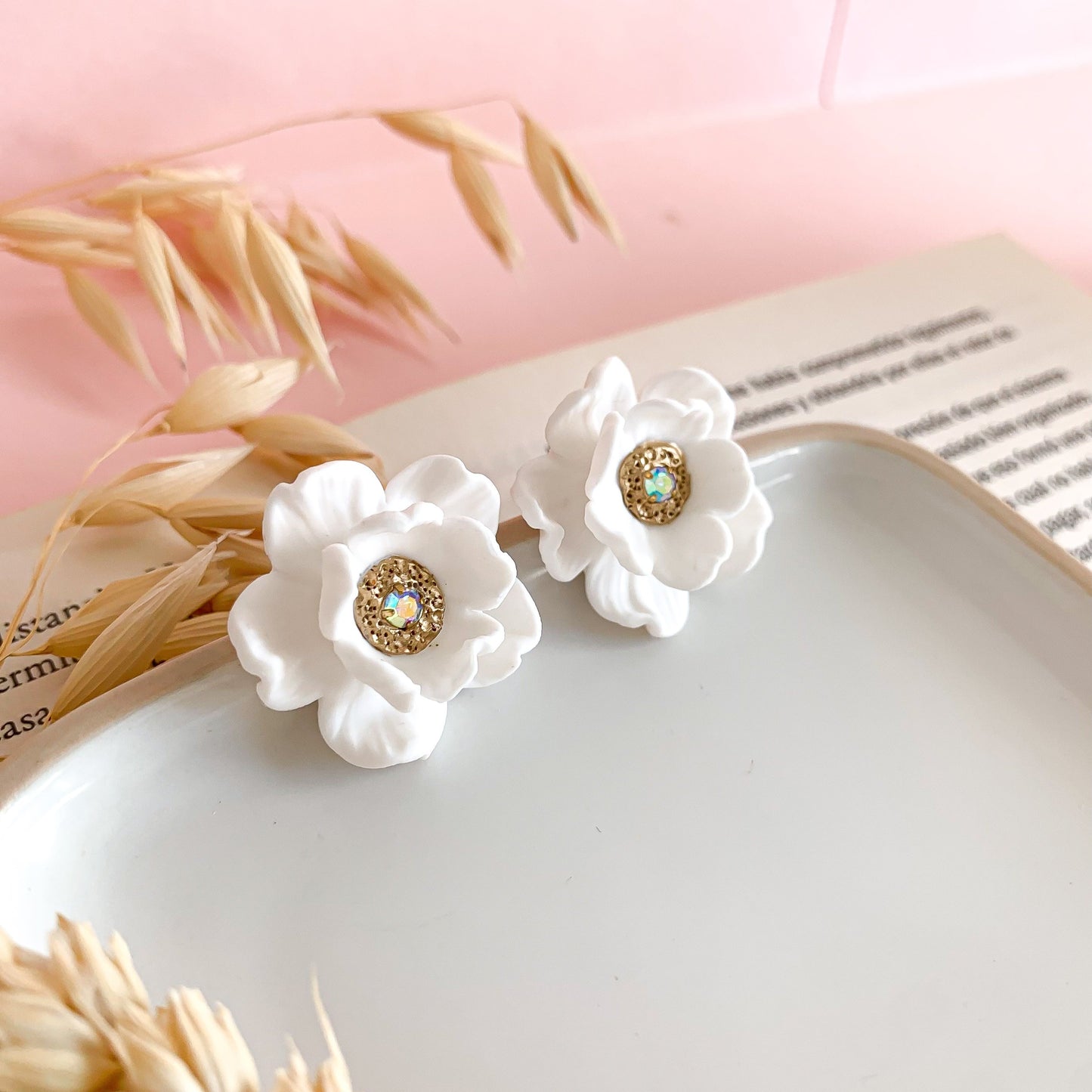 Rosie-Stylish floral bridal earrings for weddings