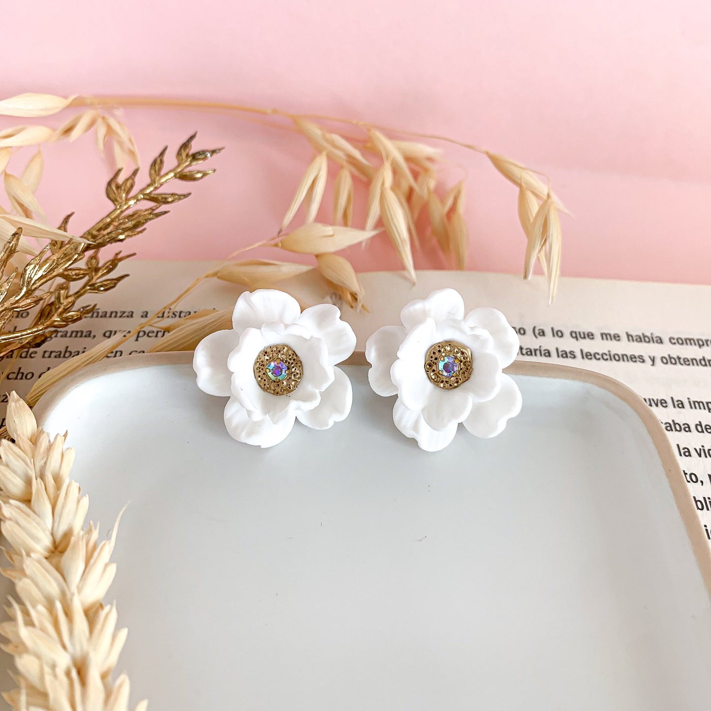 Rosie-Stylish floral bridal earrings for weddings