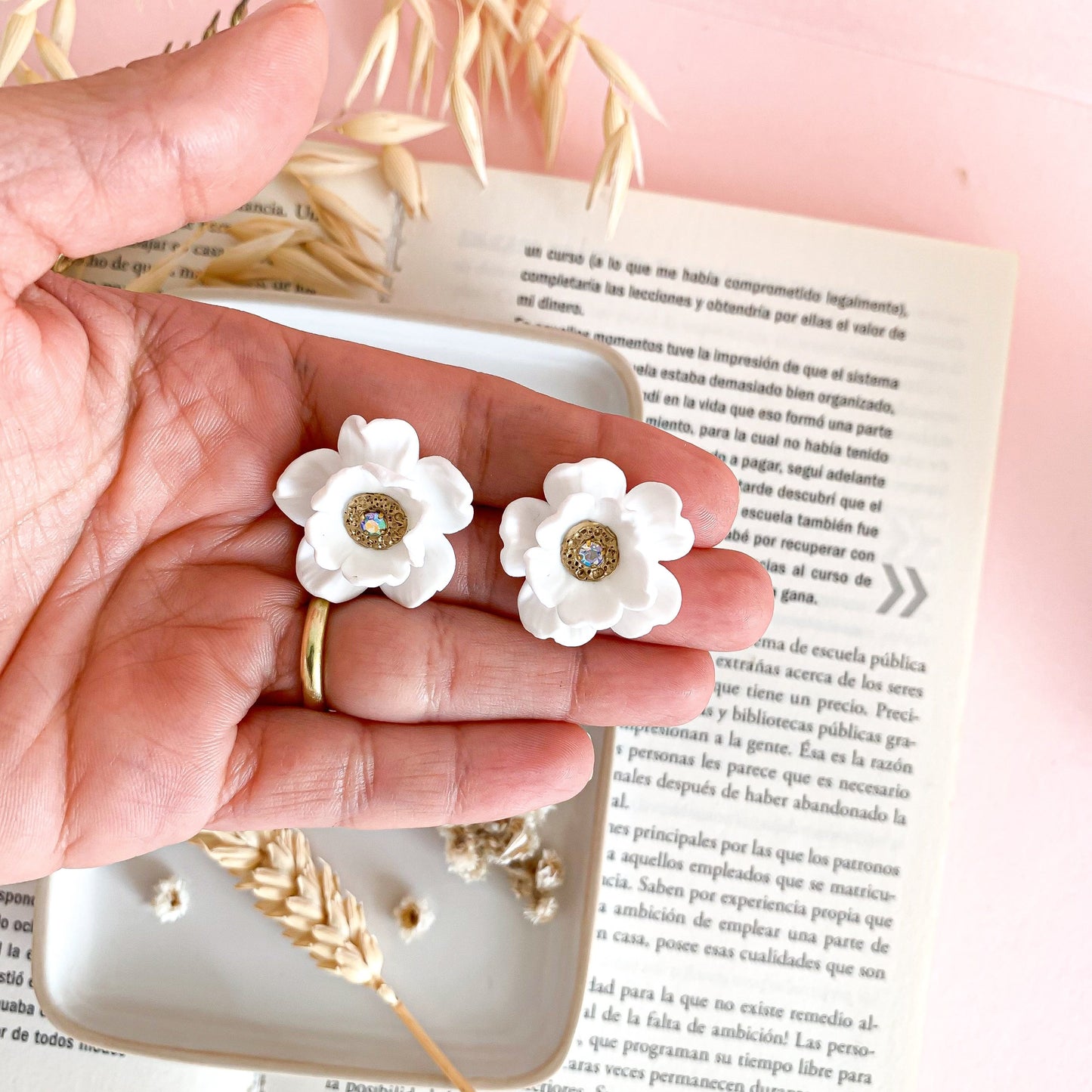 Rosie-Stylish floral bridal earrings for weddings