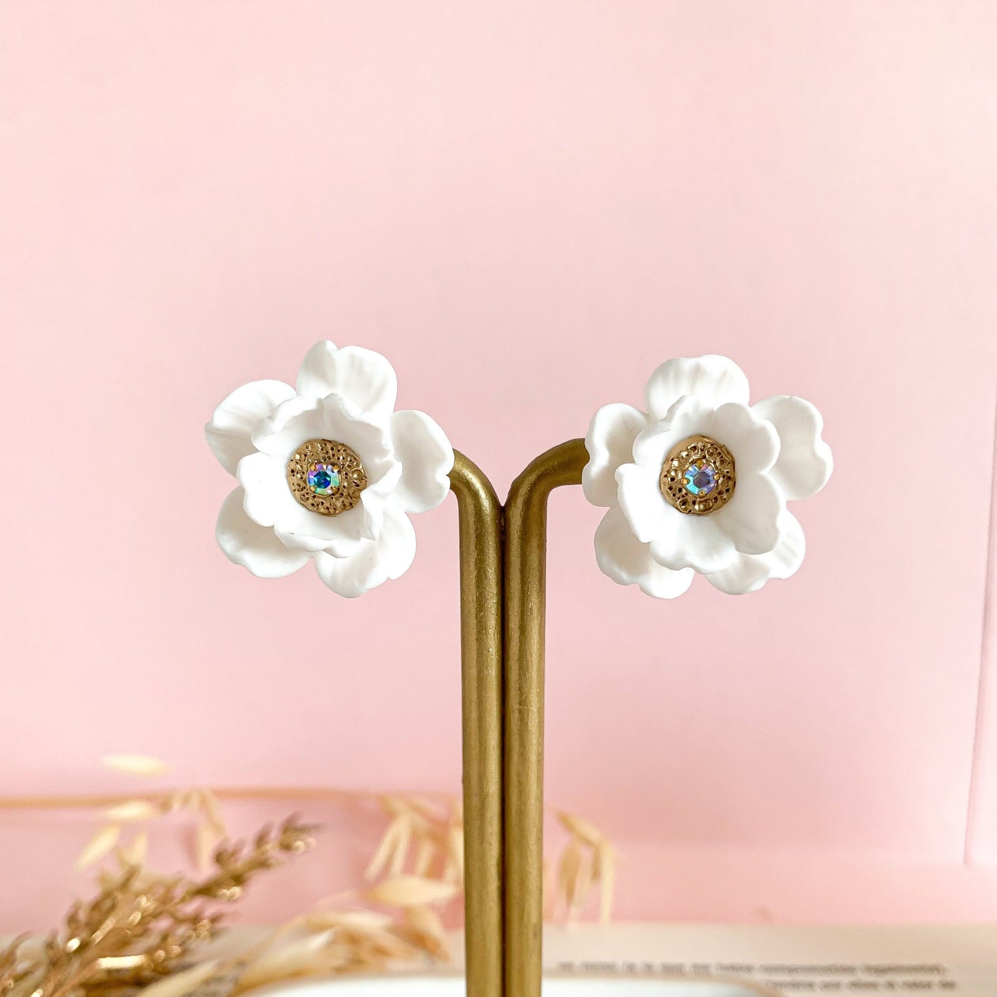 Rosie-Stylish floral bridal earrings for weddings